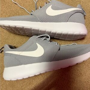 Nike Light Gray and White Athletic Shoes